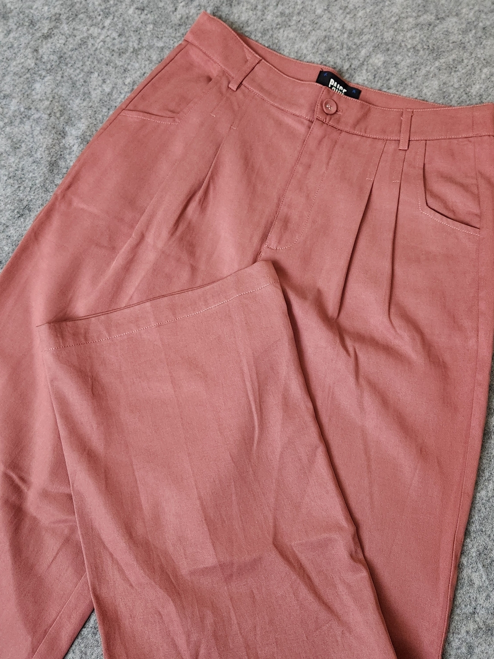 Paige Merano Pleated Wide Leg Dress Pants Women's 4 Pink Tencel Soft Career Work